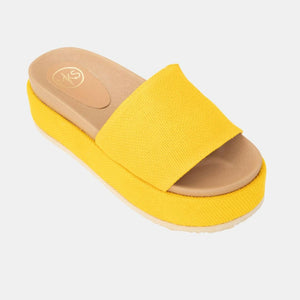 Footbed Platform Slide Sandals.