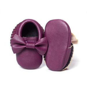 Mindful Yard Baby First Walkers Deep purple / 12 FREE Baby Bow Moccasins (Limited Edition)