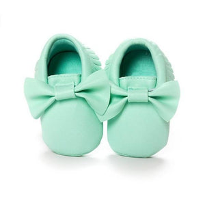 Mindful Yard Baby First Walkers Green / 11 FREE Baby Bow Moccasins (Limited Edition)