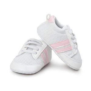 Mindful Yard Baby First Walkers Mesh Pink Stripes / 1 Baby First Walker Shoes - Special Deal