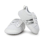 Mindful Yard Baby First Walkers Mesh Silver Stripes / 1 Baby First Walker Shoes - Special Deal