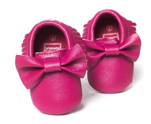 Mindful Yard Baby First Walkers Purple red / 12 FREE Baby Bow Moccasins (Limited Edition)