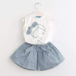 Mindful Yard Baby Girl Clothing Sets Girl w/Blue / 3T Girls Beautiful Casual Outfits