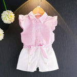 Mindful Yard Baby Girl Clothing Sets Pink Stripes / 3T Girls Beautiful Casual Outfits