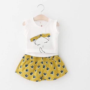 Mindful Yard Baby Girl Clothing Sets Yellow Girl / 3T Girls Beautiful Casual Outfits