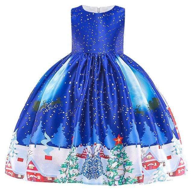 Mindful Yard Baby Girl Dresses Blue Snow / 3T Beautiful Princess Girls Dresses