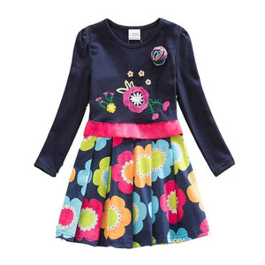Mindful Yard Baby Girl Dresses COLORFUL FLOWERS / 2T Fashionable Girls Casual Flower Dresses