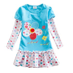 Mindful Yard Baby Girl Dresses COLORFUL WORLD BLUE / 2T Fashionable Girls Casual Flower Dresses