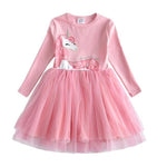 Mindful Yard Baby Girl Dresses PINK UNICORN / 2T Fashionable Girls Casual Flower Dresses