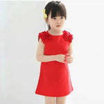 Mindful Yard Baby Girl Dresses Red / 3T Girl's Sleeveless Flower Dress