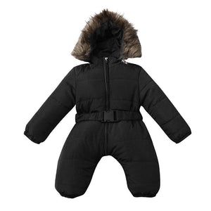 Mindful Yard Baby Snowsuit Black / 9M Hooded Baby Snowsuit