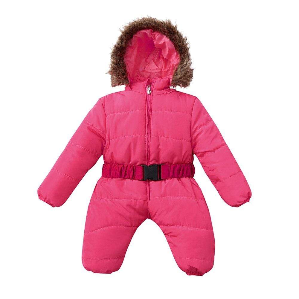 Mindful Yard Baby Snowsuit Red / 24M Hooded Baby Snowsuit