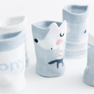 Mindful Yard Baby Socks Animal Cartoon Thin Mesh Baby Socks (5-Pairs)