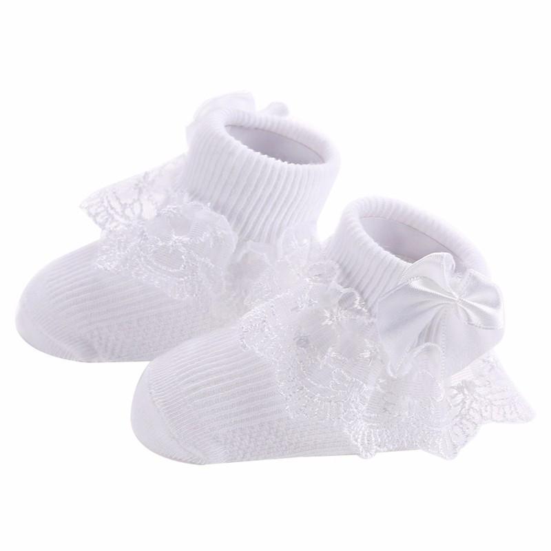 Mindful Yard Baby Socks Princess Style Bow Cotton Lace Baby Socks