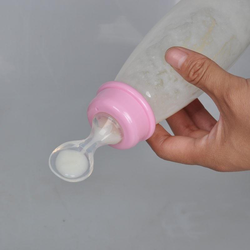 Mindful Yard Bottles Silicone Baby Bottle With Spoon