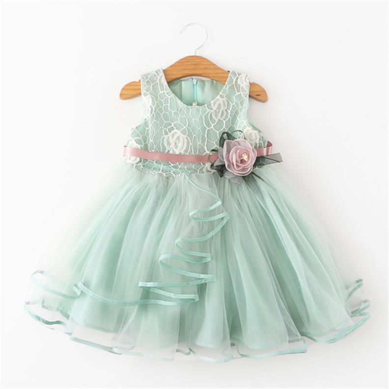 Mindful Yard Dresses Light Green / 3 Elegant Girl's Princess Summer Dresses