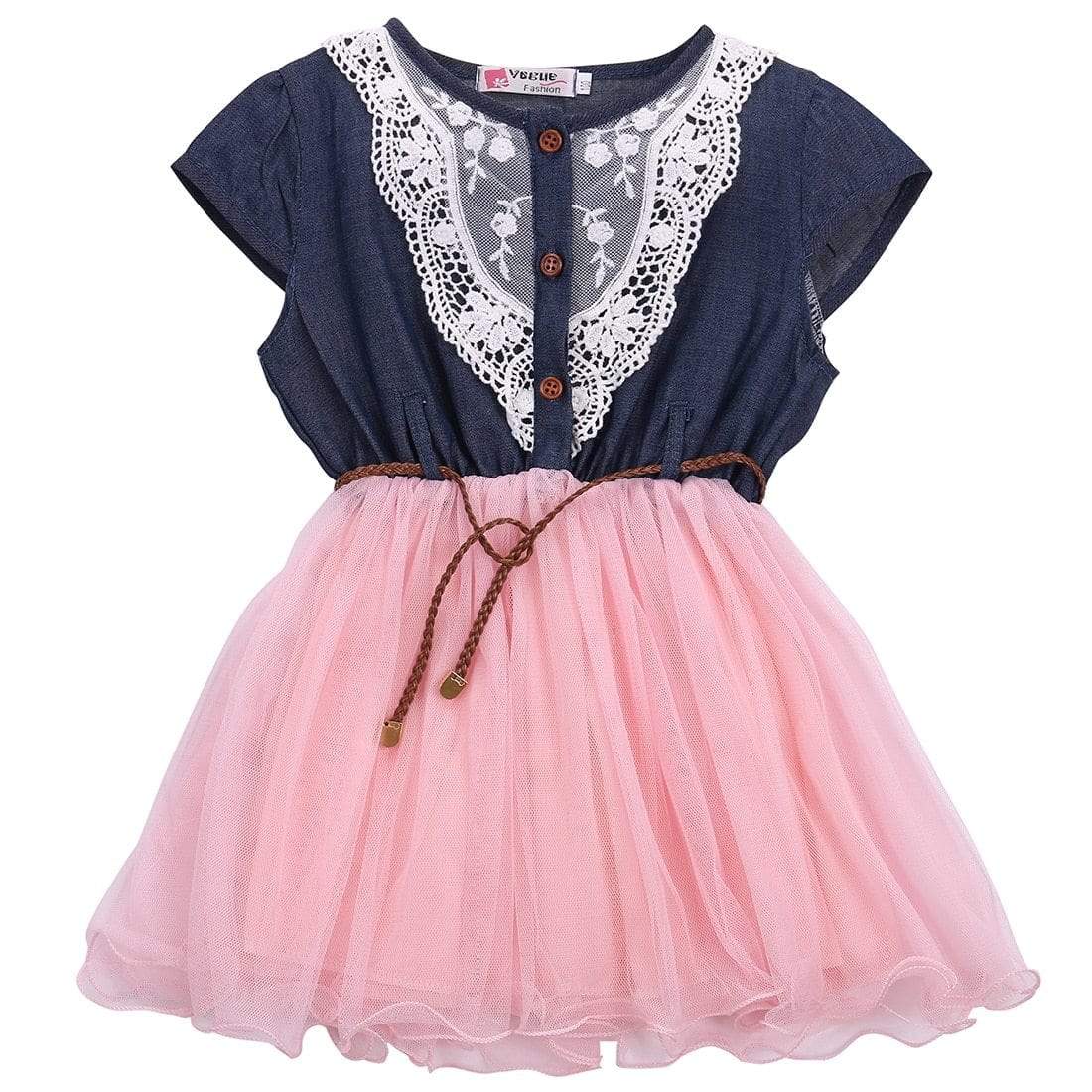 Mindful Yard Dresses Pink / 2T Cute Princess Baby Girl Dresses