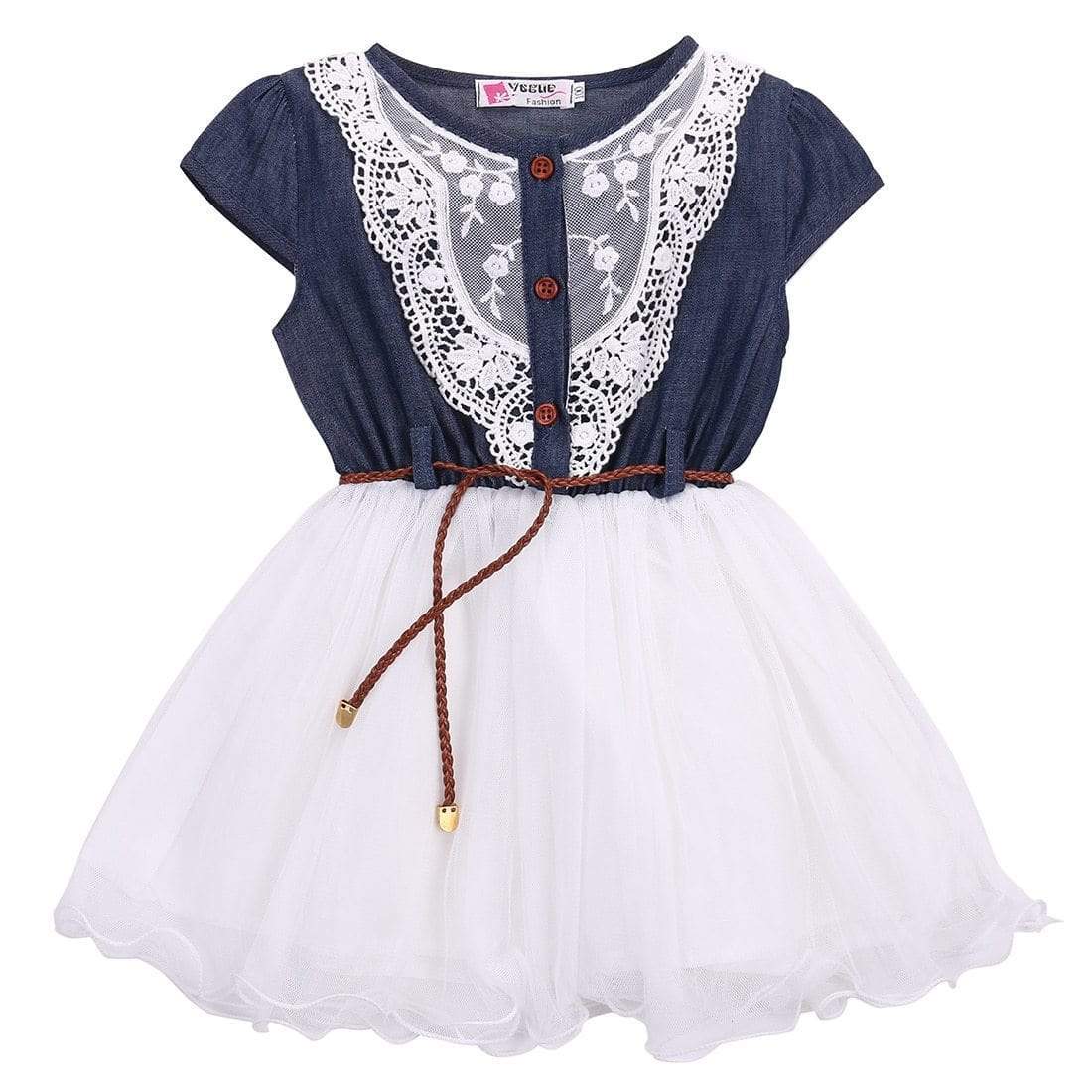 Mindful Yard Dresses White / 2T Cute Princess Baby Girl Dresses