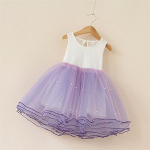 Mindful Yard Dresses White / Purple / 2 Elegant Girl's Princess Summer Dresses