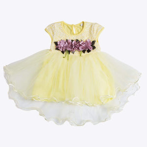 Mindful Yard Dresses Yellow / 6M New Toddler Summer Floral Princess Dresses