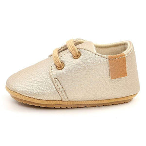 Mindful Yard First Walkers Gold / 13-18M Luxury Soft Leather First Walkers Baby Shoes