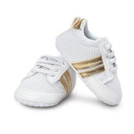 Mindful Yard First Walkers Gold Stripes I / 1 Baby First Walking Shoes