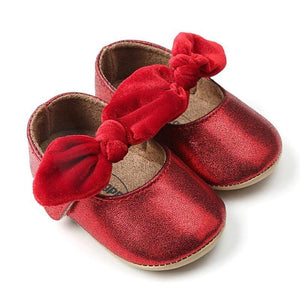 Cute Little Bow Baby Moccasins - Mindful Yard