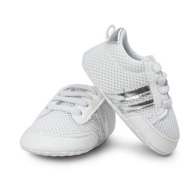 Mindful Yard First Walkers Silver Stripes / 1 Baby First Walking Shoes