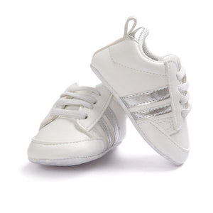 Mindful Yard First Walkers Silver Stripes II / 1 Baby First Walking Shoes