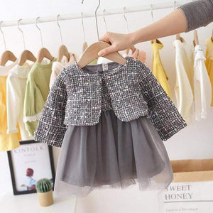 Mindful Yard Home Gray / 9M Cute Girls Toddler Dress Suits