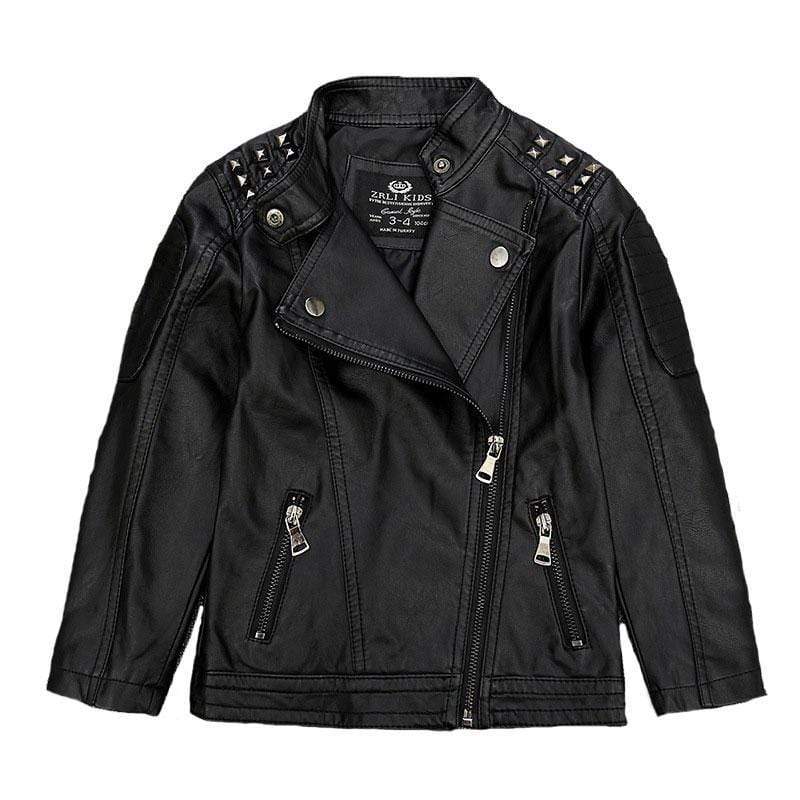 Mindful Yard Jacket Black Rivet / 3T / Leather Boy's Faux Leather Jackets