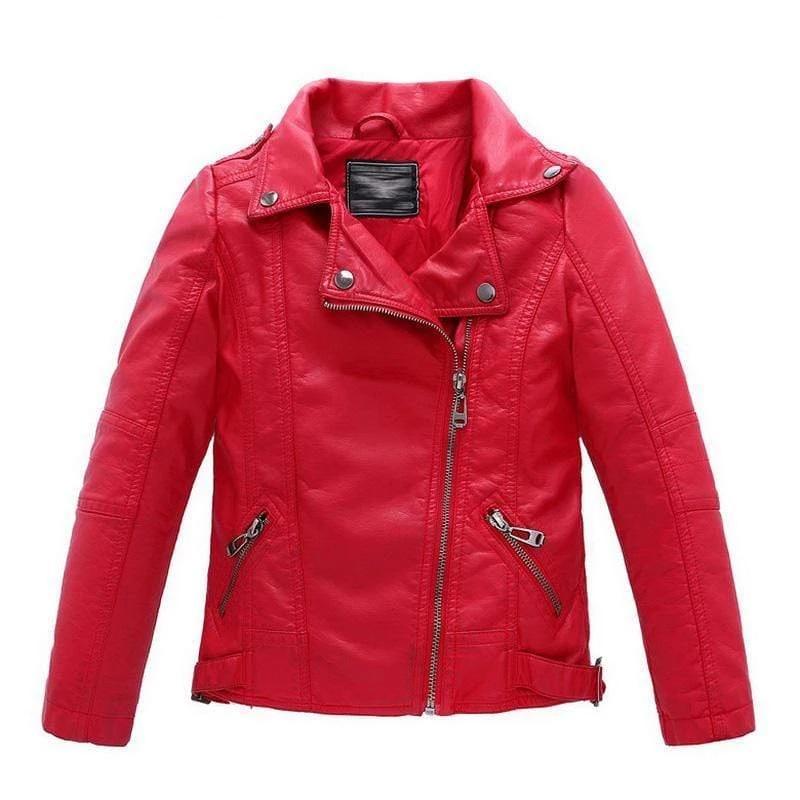 Mindful Yard Jacket Red / 3T / Leather Boy's Faux Leather Jackets