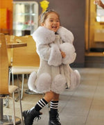 Mindful Yard Jackets & Coats gray / 2T Fashionable Girls Faux Fur Coats