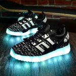Fun Glowing USB Rechargeable LED Children Sneakers - Mindful Yard