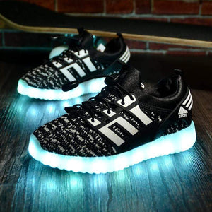 Mindful Yard Kids Shoes Fun Glowing USB Rechargeable LED Children Sneakers