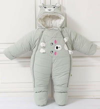 Mindful Yard Hooded Down Baby Snowsuit.