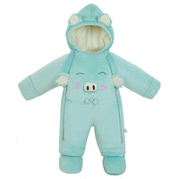 Mindful Yard Hooded Down Baby Snowsuit.