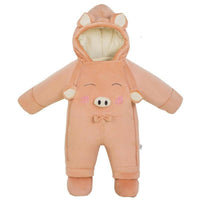 Mindful Yard Hooded Down Baby Snowsuit.