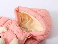Mindful Yard Hooded Down Baby Snowsuit.