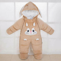 Mindful Yard Hooded Down Baby Snowsuit.